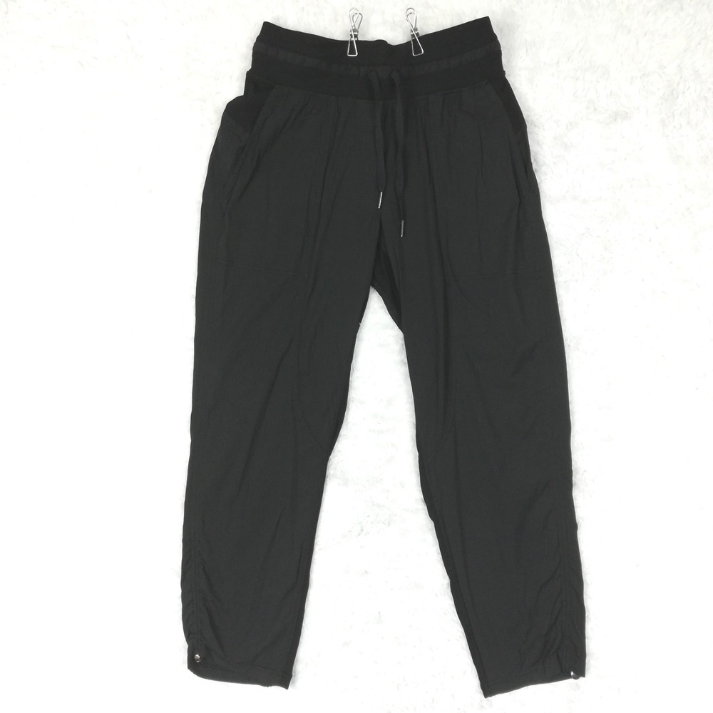 Lululemon Womens Pants Dance Studio Cropped Jogger Mid Rise Black Pull On 4